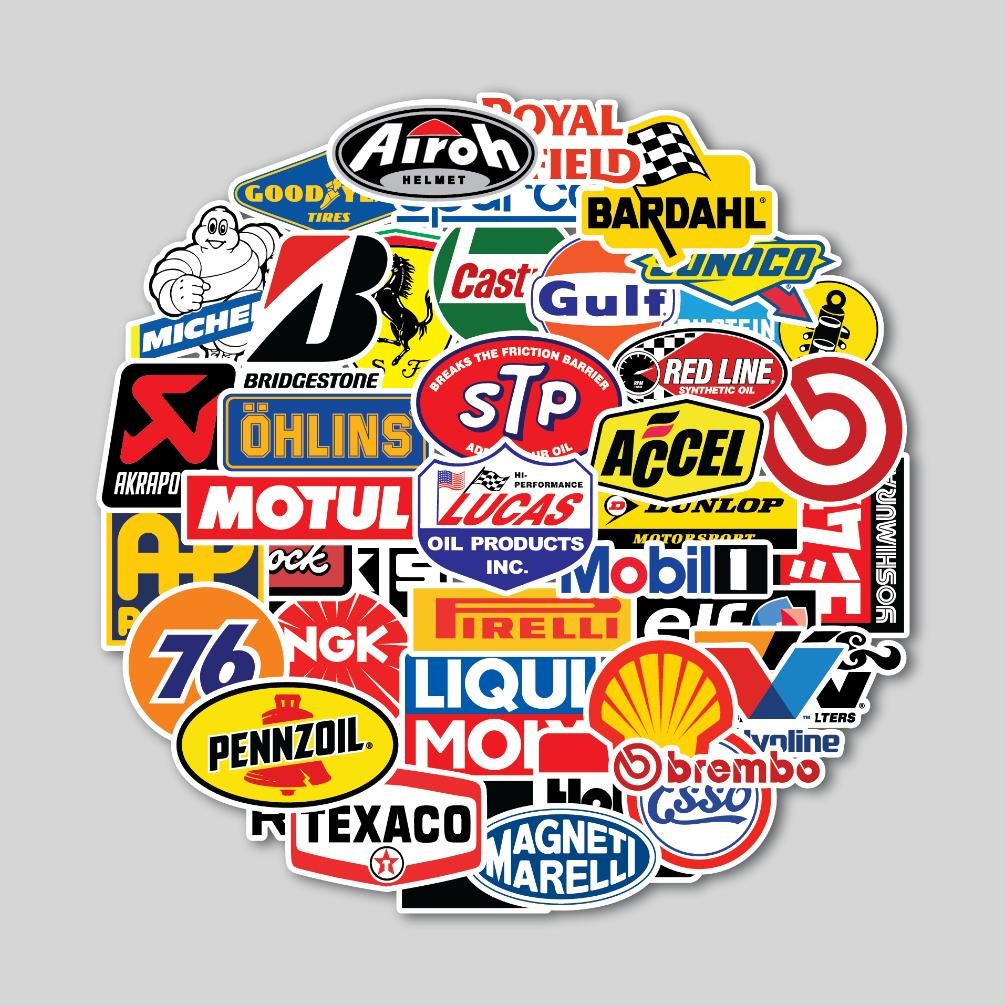 

KA Sticker Pack Motorsport Brand Logo | Sticker Tumbler | Stiker Laptop Koper Helm