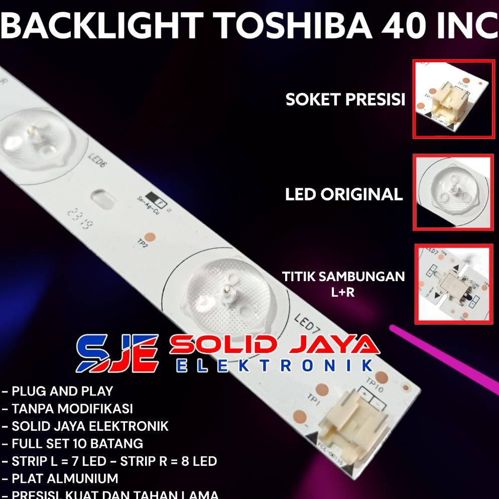 BACKLIGHT TV LED TOSHIBA 40 INC 40PU200 40PB200 40PU200EJ 40PB200EJ 40PB 40 PU 40INCH LAMPU BL 7K 14
