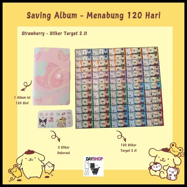 

Terlaris ( 120 Stiker ) Saving Album - Menabung 120 Hari Good Quality