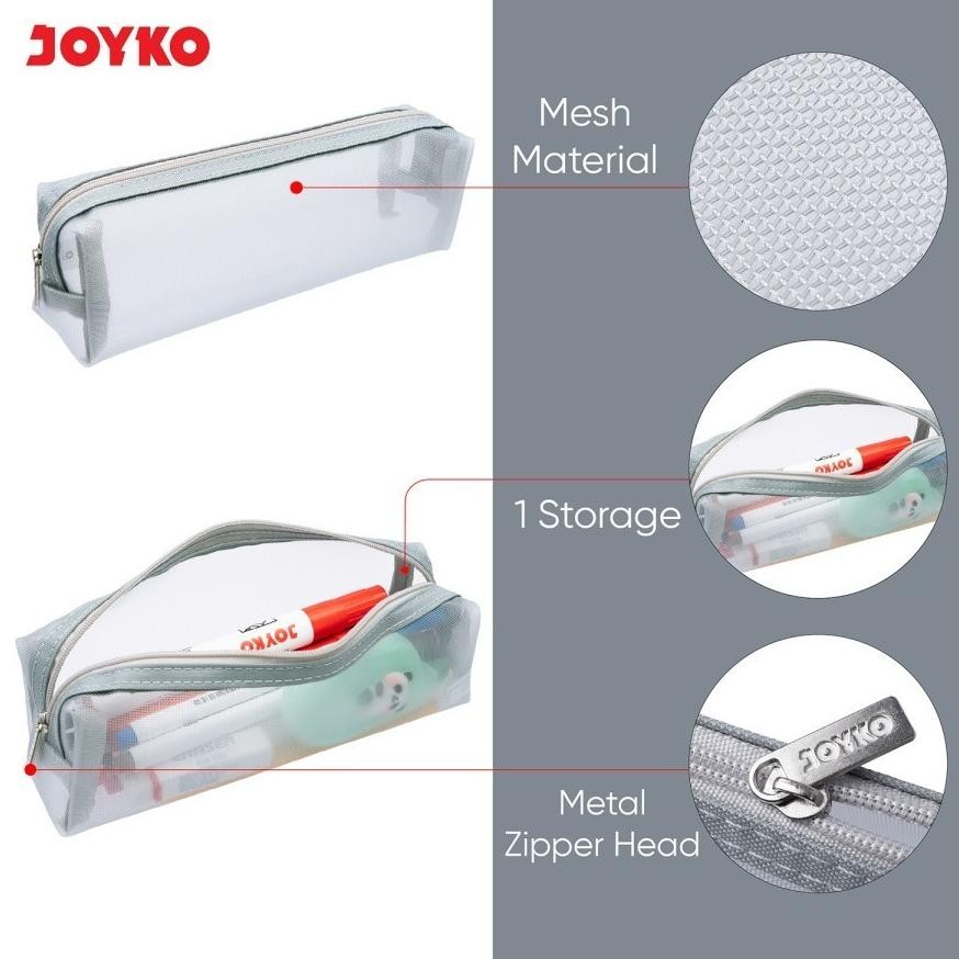 

T-56 Io-98 Xd27 Joyko Pencil Case Pc-5019 Monochrome / Kotak Tempat Pensil Alat Tulis Jaring Murah Premium Hemat