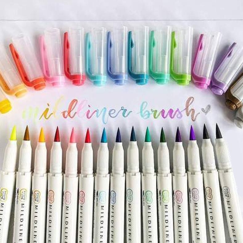 

Yui-7 Rt-4 Gd-8 New Zebra Mildliner Brush Pen Pastel Marker Double Ended Highlighter Pastel Lucu Unik Murah Murah Hemat
