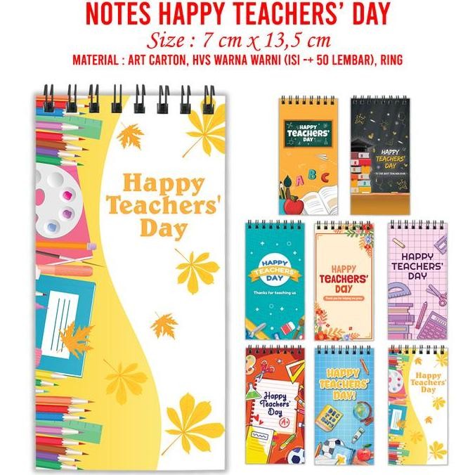 

cusss order] Notes Spesial Hari Guru Untuk Catatan Kecil Happy Teacher Day Aneka Motif Souvenir Kado