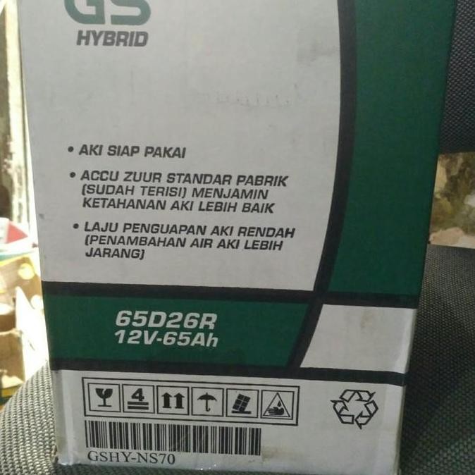 . aki mobil / Battery GS astra type Hybrid NS70 12volt-65amper