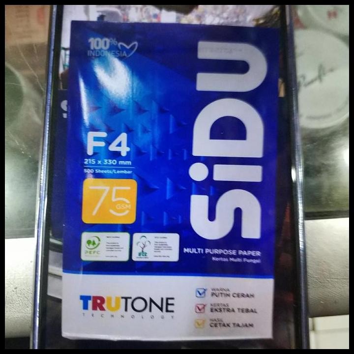 

Terlaris Kertas F4 75 Grm Sidu Good Quality