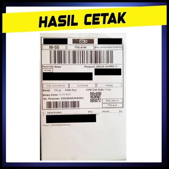 

Terlaris Direct Thermal Sticker Label Resi Blueprint Eco 100X150 Mm Isi 500 Pcs Good Quality