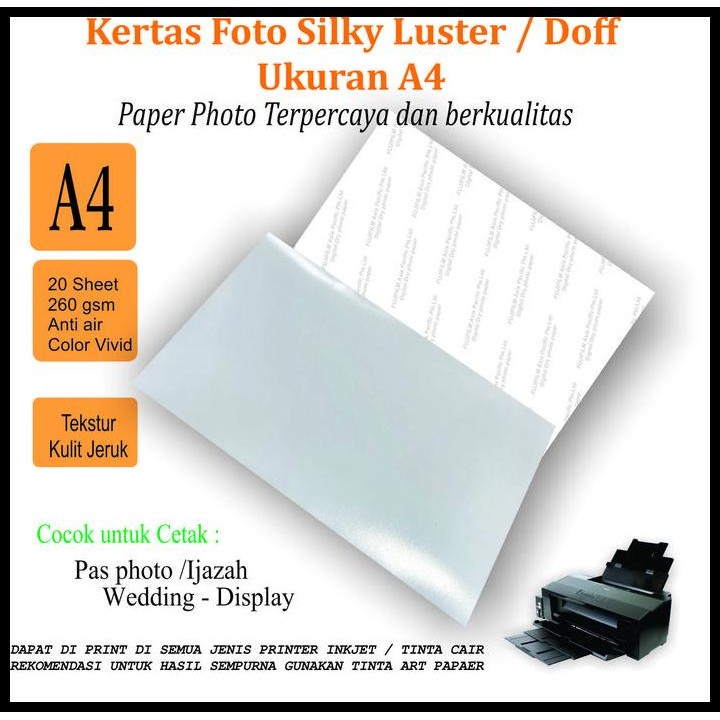 

Terlaris Kertas Foto Fujifilm Silky / Doff Good Quality
