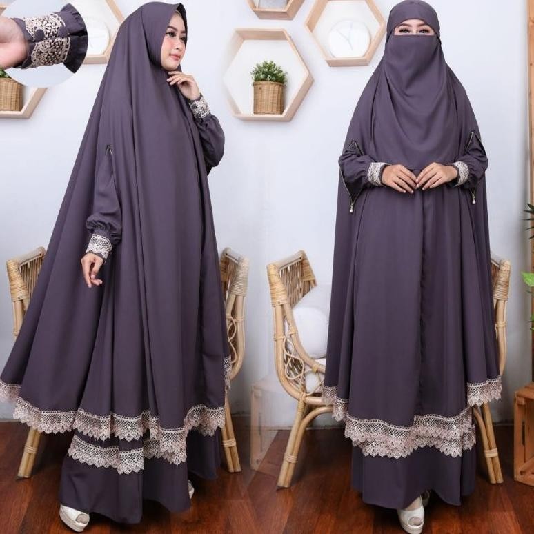 Ready Gamis Syari Alya Set By Resvy_Collection