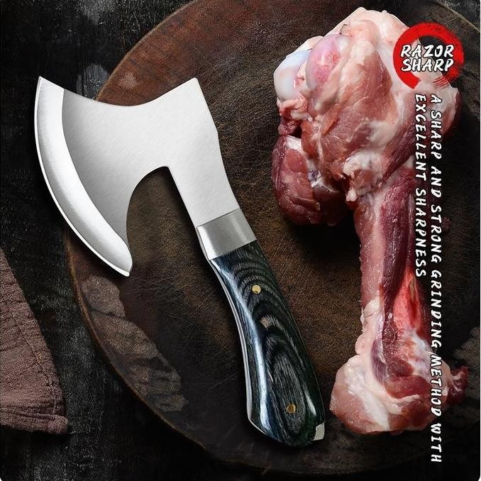 BERKUALITAS KAPAK PEMOTONG TULANG / KAPAK DAPUR / KAPAK OUTDOOR / KAPAK BERBAHAN BAJA / KAPAK ANTI K