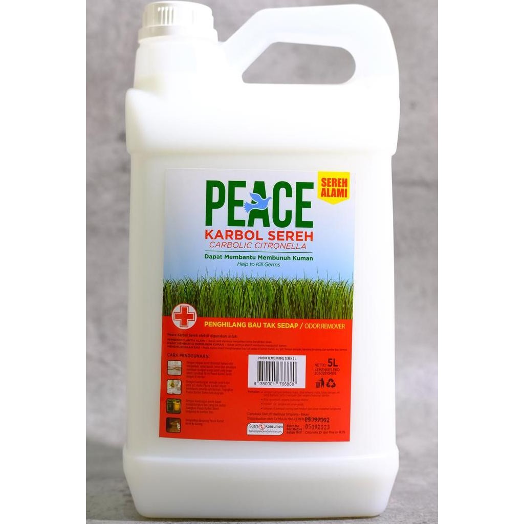 BEST KARBOL SEREH "PEACE" JERIGEN 5 LT