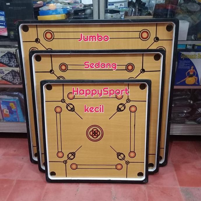 PAPAN KARAMBOL JUMBO 90X90CM TERMASUK BIJI DAN CRISTAL ORIGINAL DAN TERPERCAYA