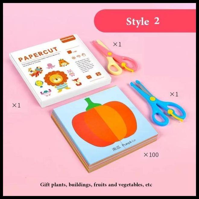 

Terlaris Furonangel Origami Papercut 100Lembar Mainan Belajar Menggunting Good Quality