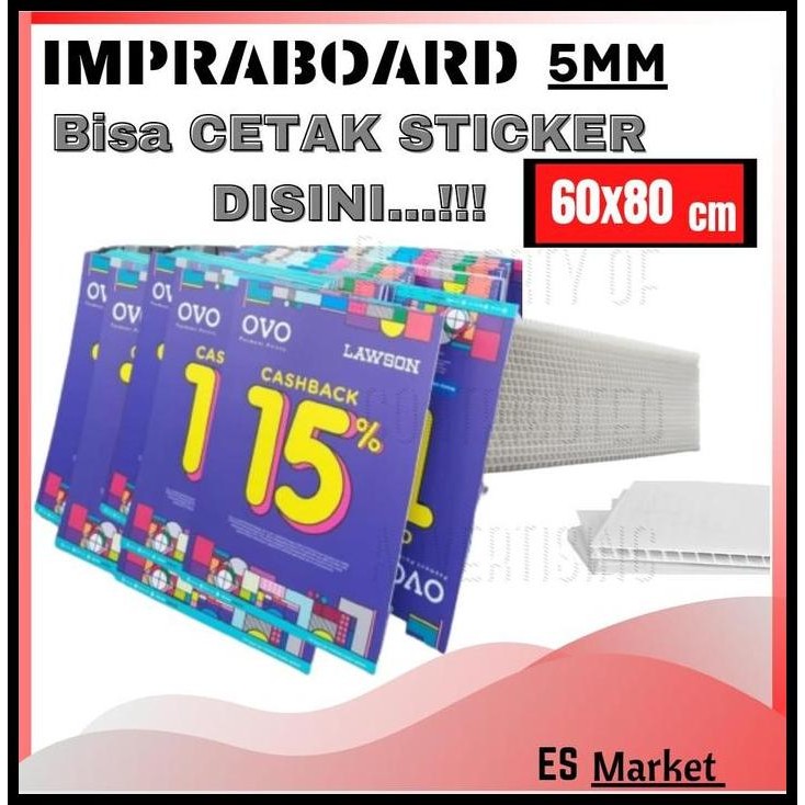 

Terlaris Impraboard 60 X 80Cm Plus Cetak Stiker Good Quality