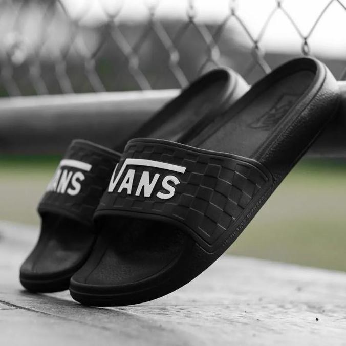 Sandal Vans Slide On Slipper Checkerboard Black BNIB ORIGINAL MURAH