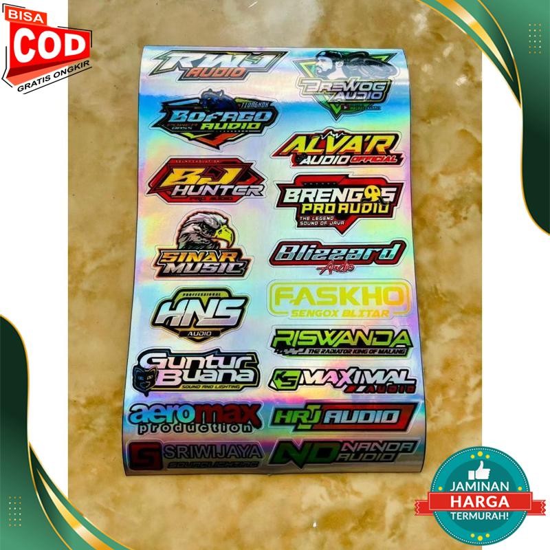 

[Termurah] Sale Stiker Hologram Sound System Cutting Isi 17 Katun Cotton Combed 30S Fashion Distro Premium Hz18