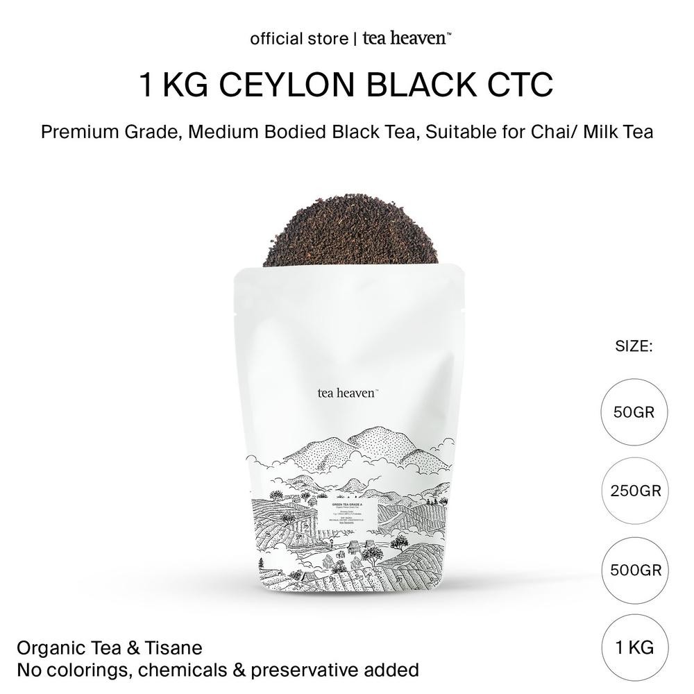 

Paling dicari Tea Heaven Ceylon CTC Black Tea 250g-1kg Halal