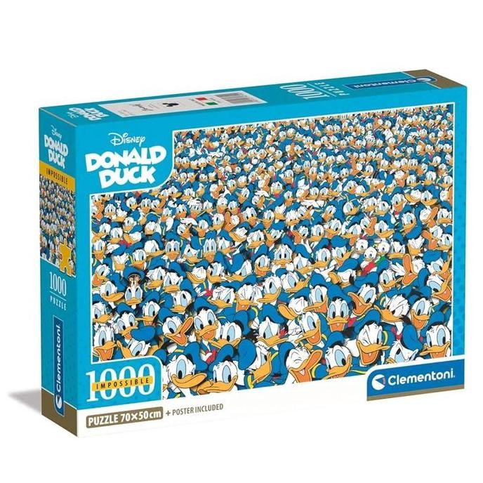 NEW Clementoni Disney Donald Duck Impossible Jigsaw Puzzle 1000 Pcs