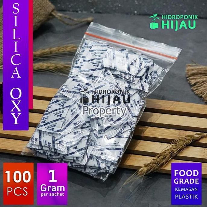 

100 PCS SILICA GEL OXY 1GR FOOD GRADE (UNTUK MAKANAN) KEMASAN PLASTIK