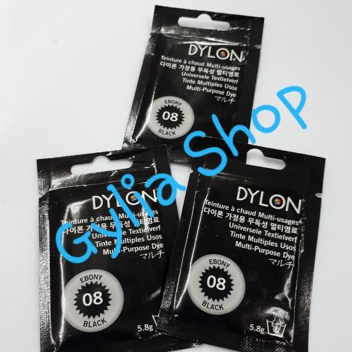 ready  Wantex Dylon Hitam/ Pewarna Tekstil Merk Dylon.