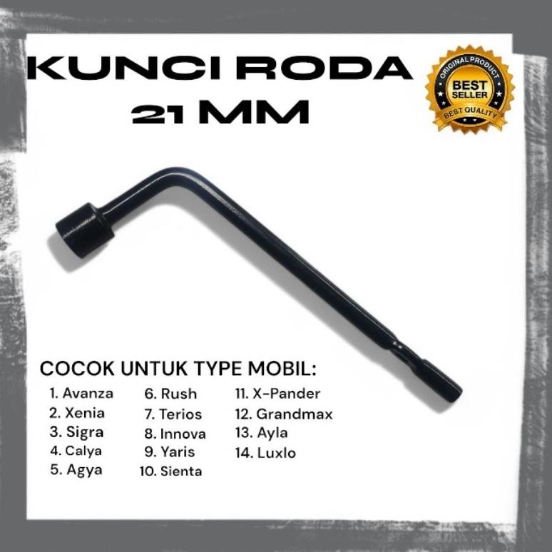 NEW KUNCI RODA MOBIL 21 MM 100% ORIGINAL, ANTI KARAT, KUNCI RODA L BERKUALITAS MOBIL AVANZA/XENIA/AG