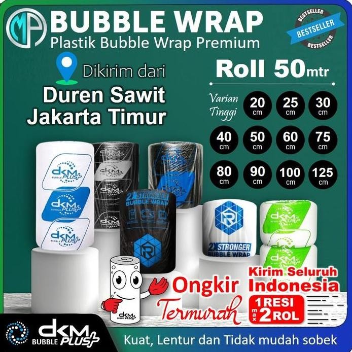 

ready Plastik Bubble Wrap Roll / Potongan 30cm 40cm 60cm Roll Bening / Hitam