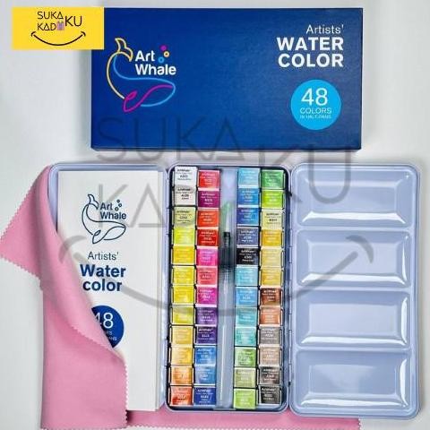 

ready !!! Giorgione Cat Air Watercolor Paints Free Brush 48 warna