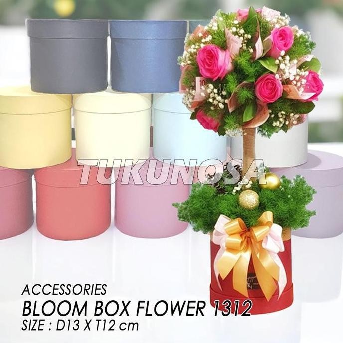 

ready BLOOM BOX FLOWER ROUND 1312 kotak bunga bulat box bunga hard box