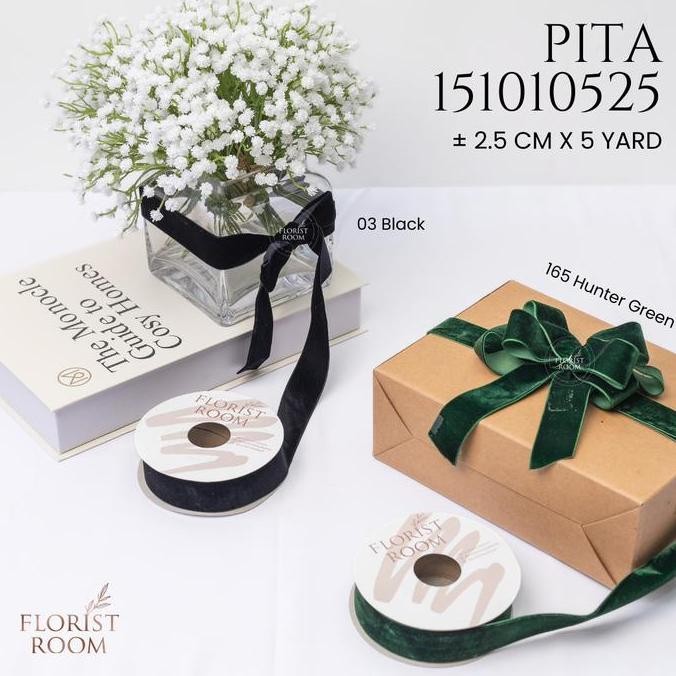 

ready Pita 151010525 2.5cm x 5yard - Velvet Ribbon