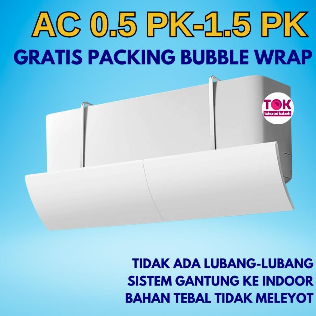 NEW Talang AC Penahan Angin Cover AC Indoor Penghalang AC Kamar Penutup AC Anti Angin 1/2 pk 1 pk 2p