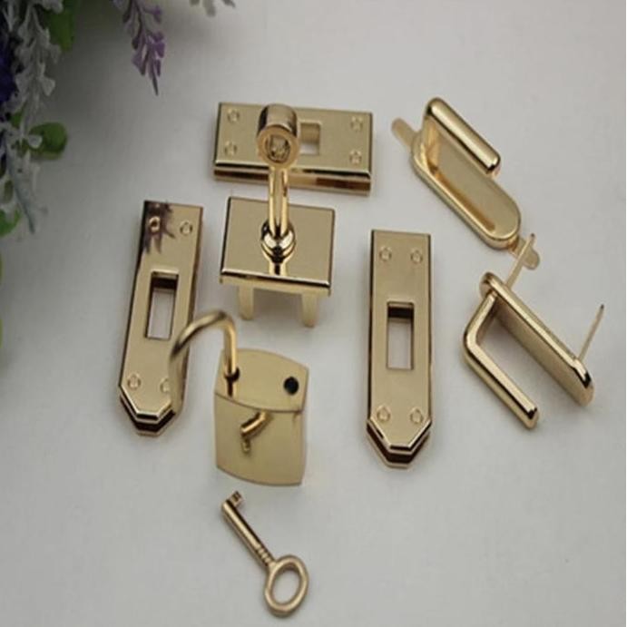 Kunci Hermes Lock Button Buckle Set