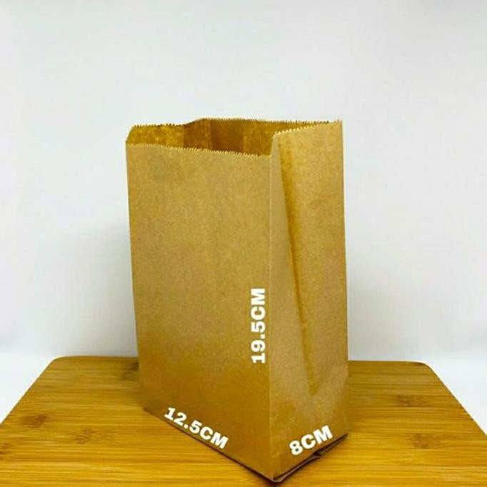 

ready paper bag -/ kantong kertas putih untuk roti, fried chicken dan snack
