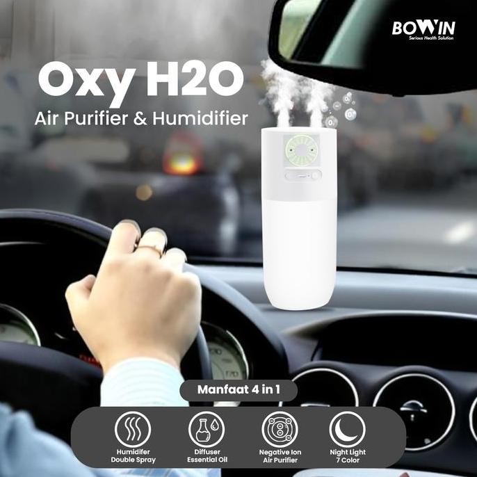 Bowin Oxy H2O (4in1: Air Humidifier, Purifier, Diffuser, Lampu Tidur)