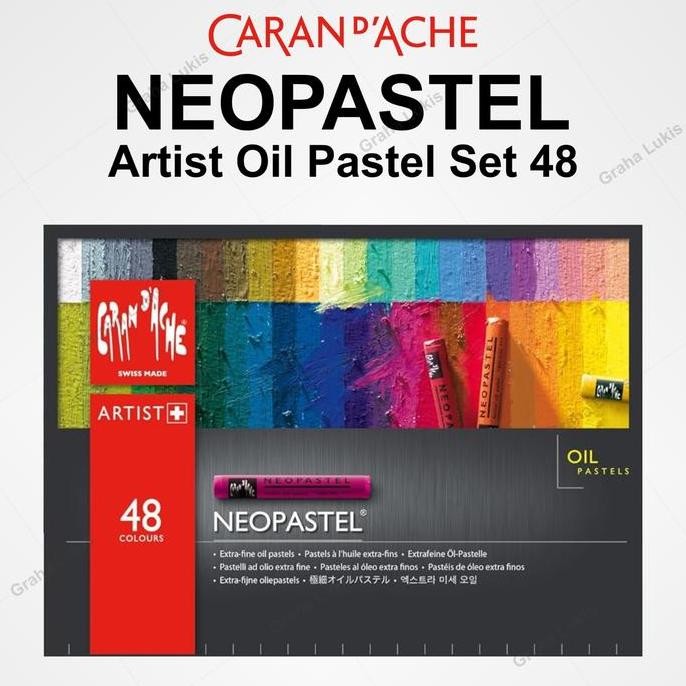

ready !!! Carand'ache Neo Pastel Set 48 / Crayon Neopastel 48 Oil Pastel