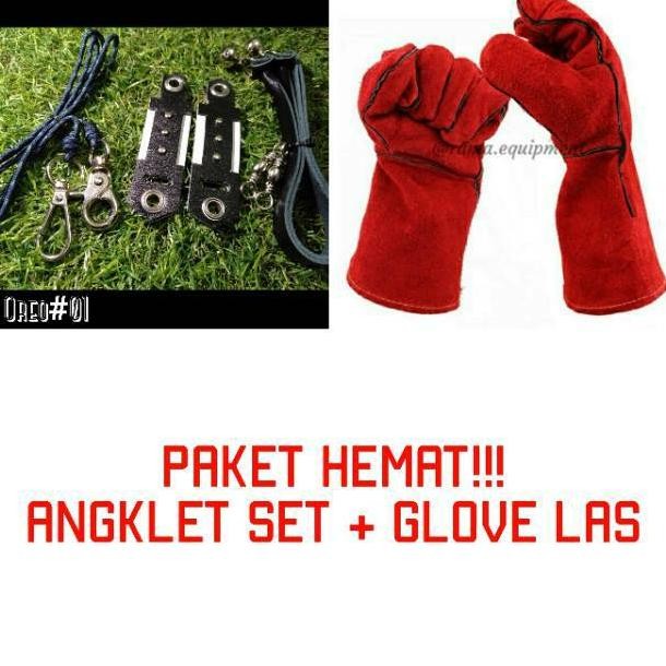 NEW PAKET HEMAT Angklet Set Burung Hantu Obay / Tyto Alba / Buffy + Sarung Tangan Las