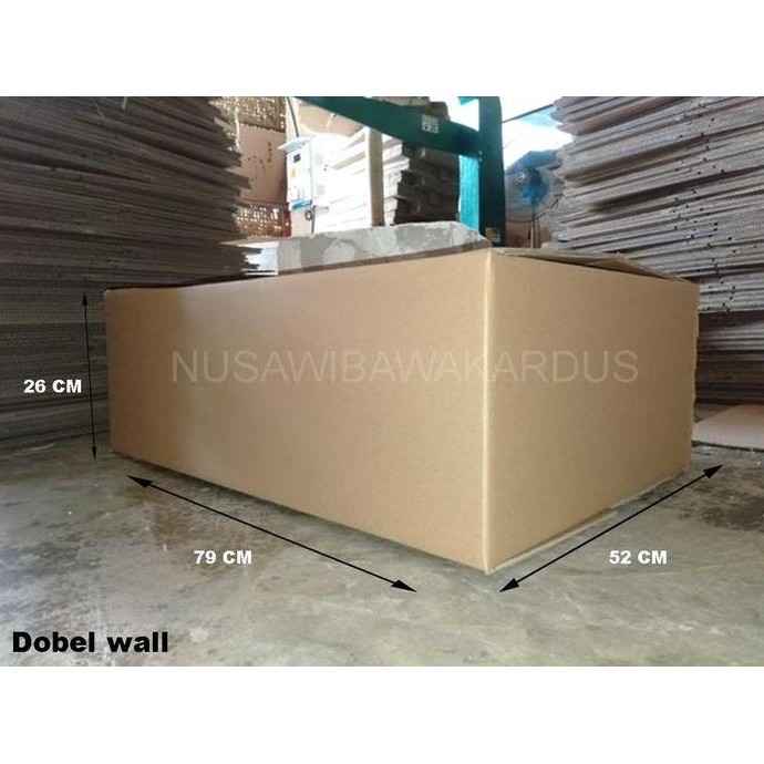 

ready kardus box packing polos double wall 79x52x26cm, murah, kotak karton