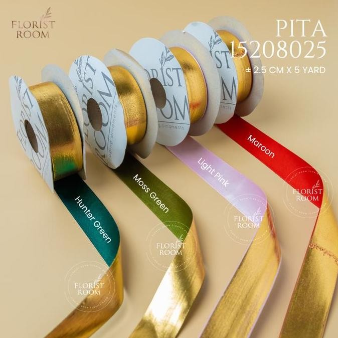 

ready Pita 15208025 2.5cm x 5yard - Satin + Gold