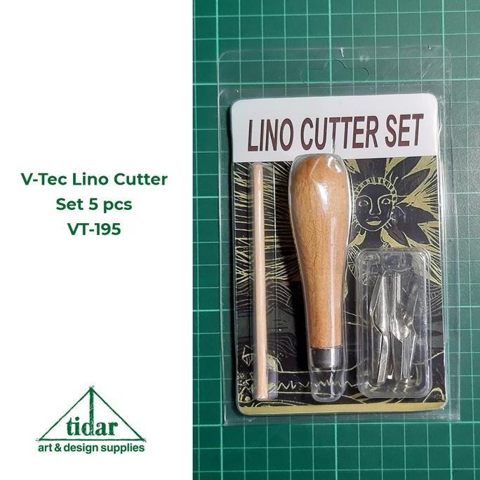 

ready !!! V-Tec Lino Cutter Set 5 Pcs VT-195 - Ukir / Cukil Kayu - Karet - Vinil