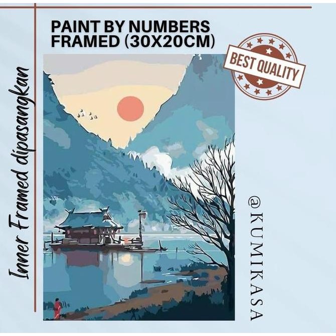 

ready !!! DIY painting by number 30x20cm kerajinan tangan - Japan