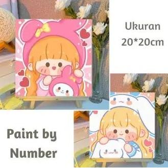 

ready !!! BISA COD TERBARUU 30X30 Canvas Painting By Number / Melukis Mewarnai Kanvas Nomor Prakarya Anak