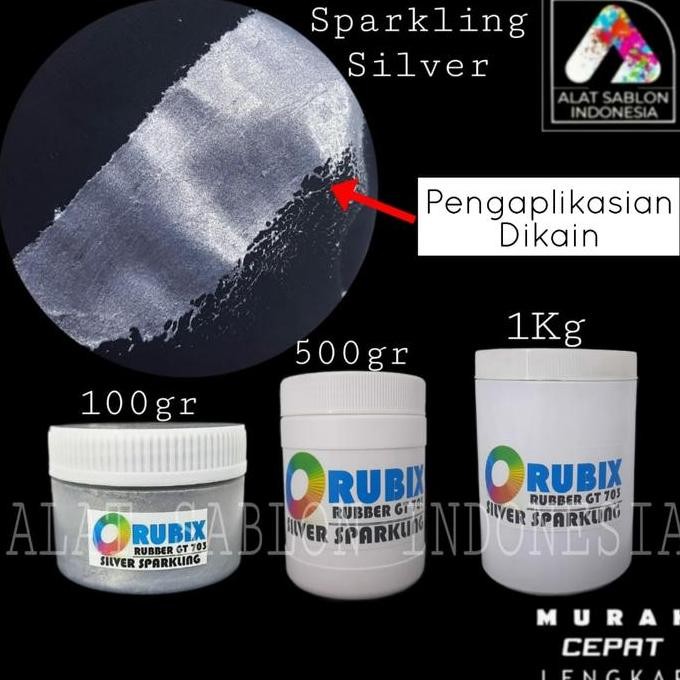 

ready !!! CAT SABLON PASTA RUBBER SILVER SPARKLING 703 WATER BASED 1KG