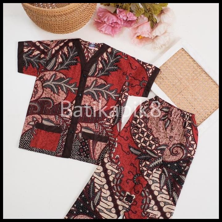Terlaris [3 PASANG] PIYAMA BATIK ANAK / BATIK ANAK / PIYAMA ANAK / BAJU TIDUR / lengan pendek celana