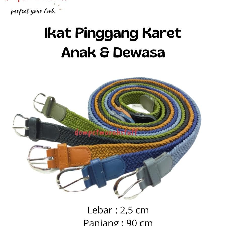Ikat Pinggang Anak Pria Wanita Tali Elastis Karet Texan