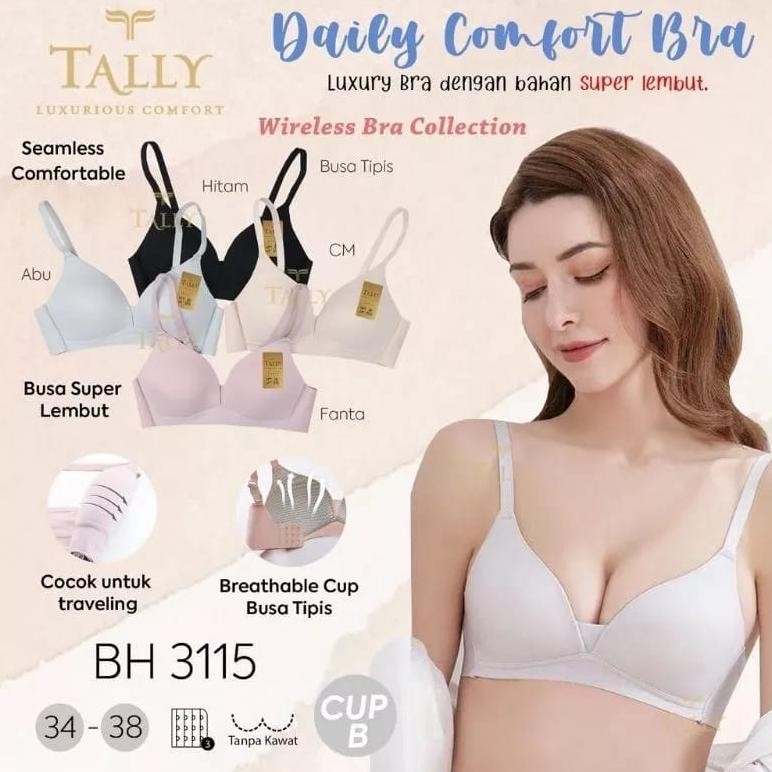 BRA TALLY BABY SKIN 3115 - Tanpa Kawat - Busa Tipis