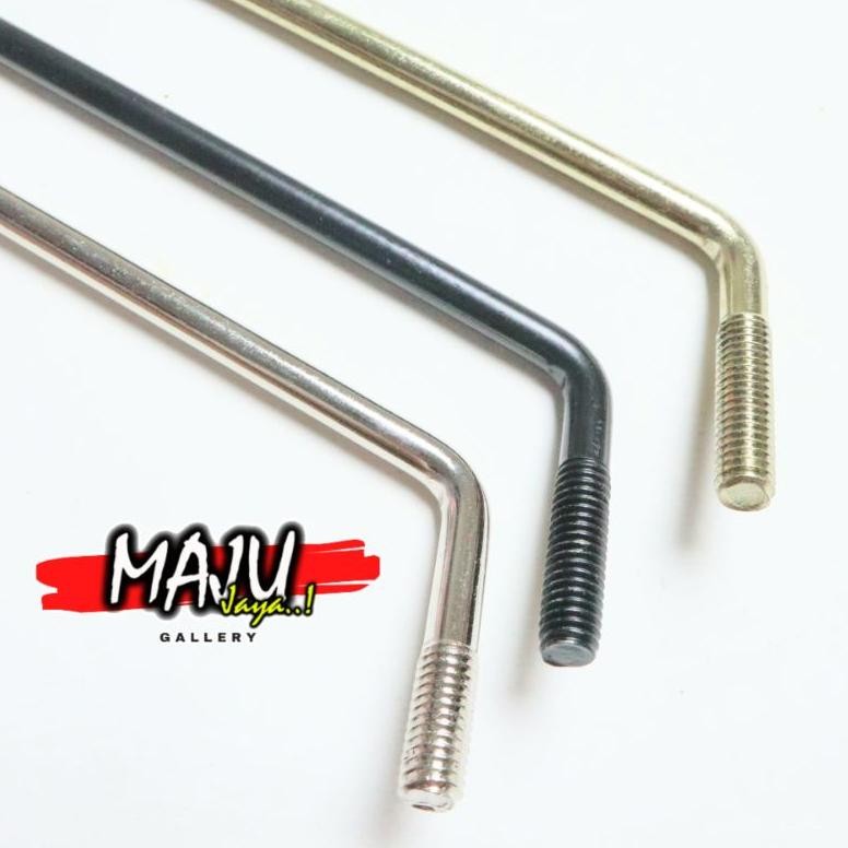 handle handel tremolo bridge gitar semi updown stratocaster 6mm chrome hitam gold