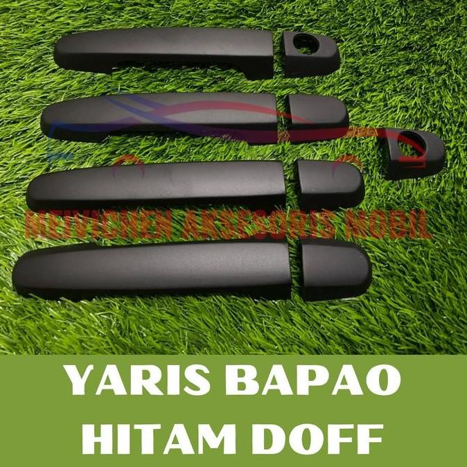 Cover Handle Gagang Pintu Mobil Yaris Bapao Bakpao Hitam Doff Restock
