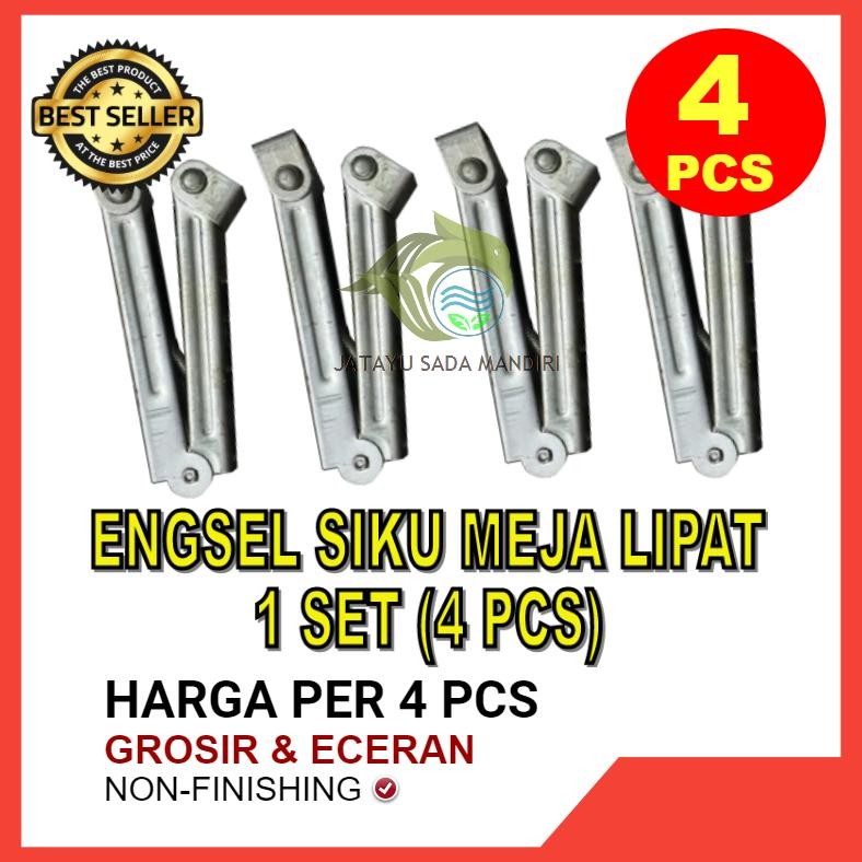 ''Terlaris" 1 Set = 4 Pcs, Bracket Siku Engsel Furniture Meja Lipat,  Engsel Siku Kaki Meja Lipat Mu
