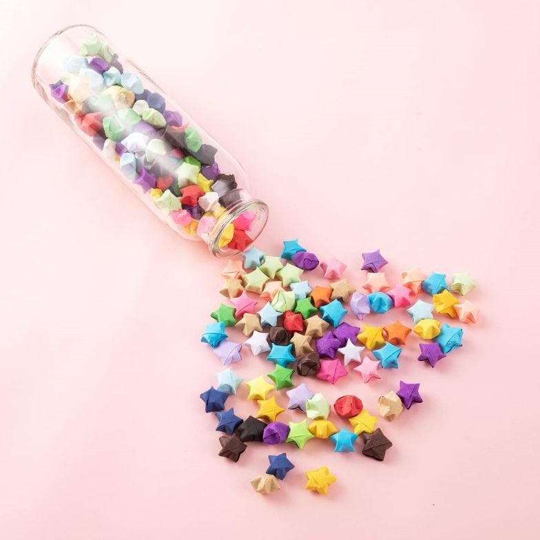 

Promo Isi 540 Kertas Origami Bintang Warna Origami Star Paper Motif Bintang Diskon