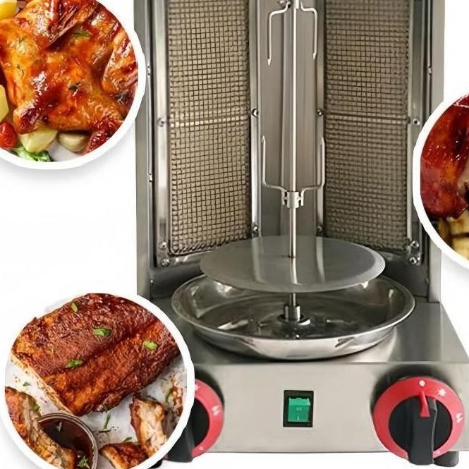 Burner Kebab 5 Kg Mesin Kebab Rotasi Otomatis 360 5 Kg Burner Kebab / Pemanggang Daging Kebab / Burn