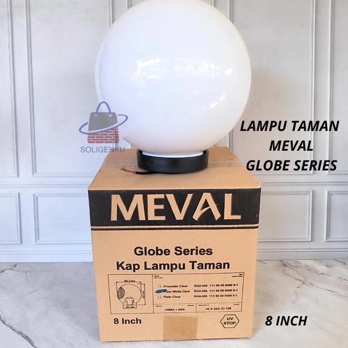 

Lampu Taman Pilar Pagar Outdoor Bulat Meval 8" 8 Inch Globe Series