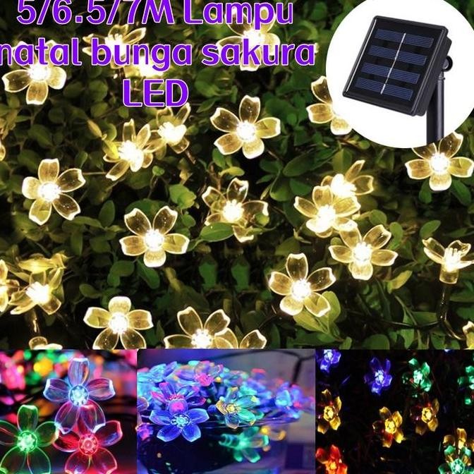 

Vinnatsu5/6.5 / 7M LED Lampu Natal Bunga Sakura LED Lampu Natal Tahan Air Lampu taman Lampu Tenaga Surya Lampu String Surya Bunga-bunga Lampu Tenaga Surya
