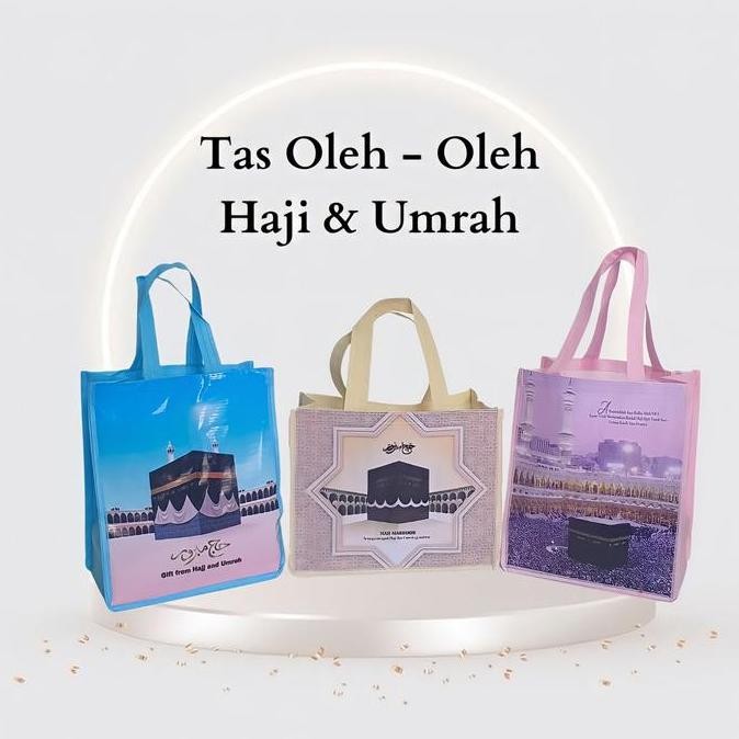 

( isi 12 ) TAS SOUVENIR HAJI DAN UMROH BANNER 20 X 25 spunbond oleh-oleh goodie bag Belanja